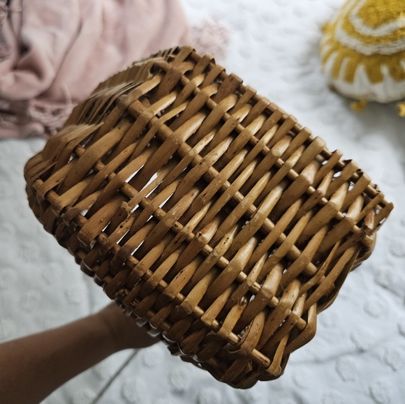 Gondola basket 1960's French Harvest basket Wicker Vintage - Picture 5 of 7